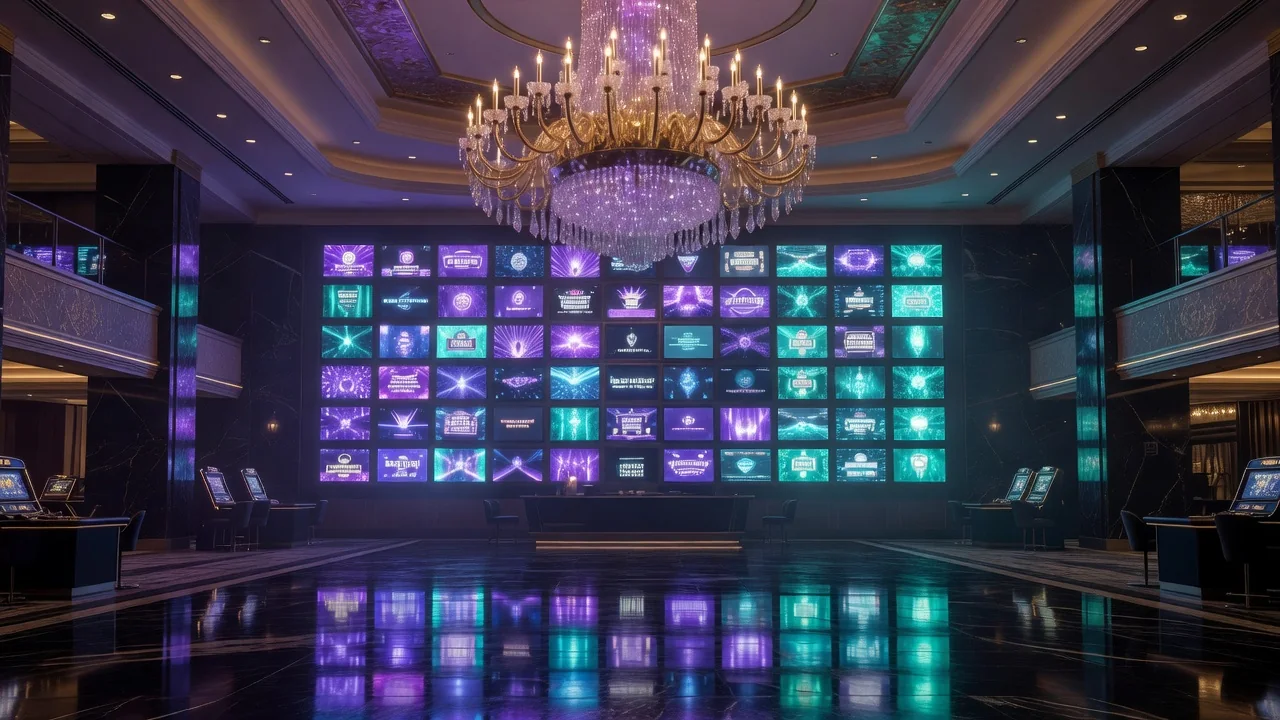 Royspins casino lobby showing active tournament banner, live leaderboard sidebar and game grid with 3800+ titles